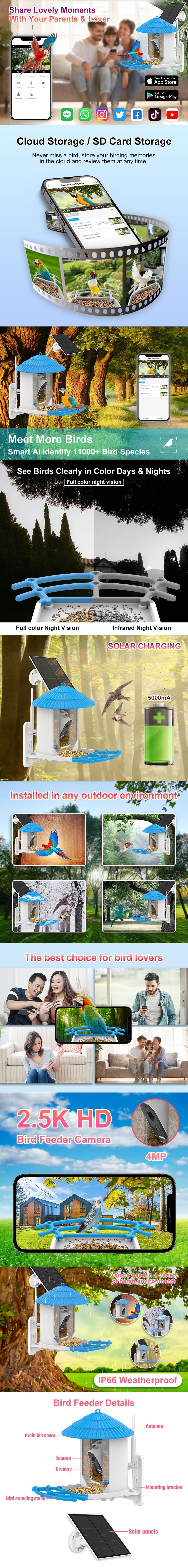 Virtual Bird Buddy Smart Birdfeeder Cam PT-03