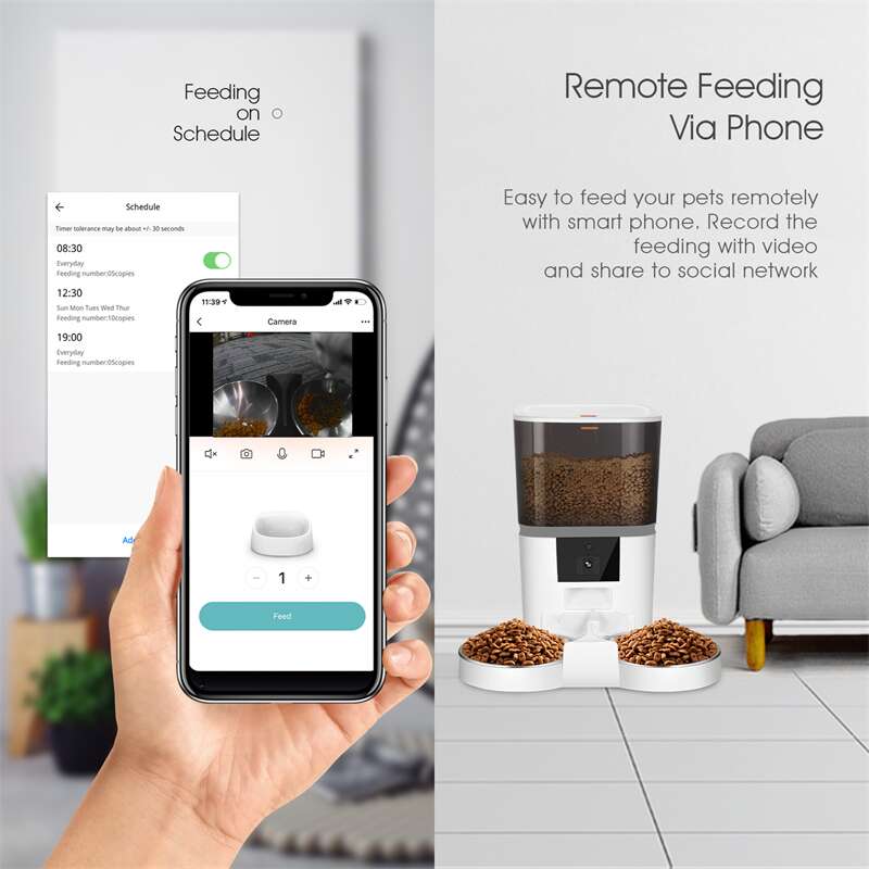 Automatic Feeders For Cats With Camera for monitoring pets PT-04