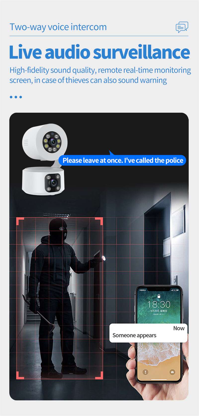 Home Pet Indoor Camera With Speaker And Wifi PT-06