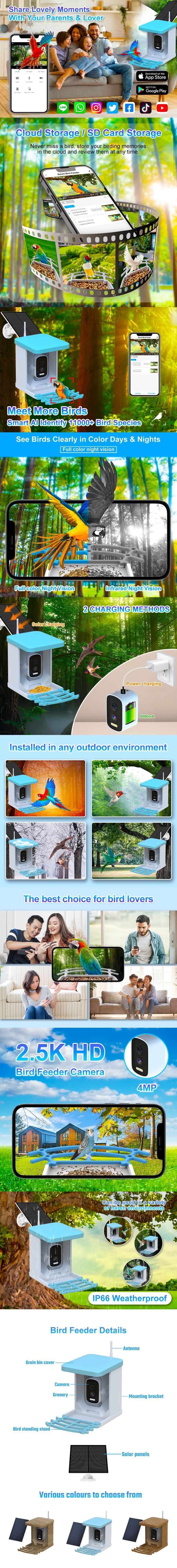 Wholesale Camera Bird Buddy Feeder PT-07