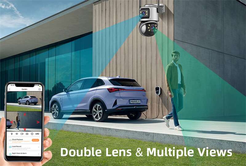 Cctv Outdoor Security Camera With Dual lens SK-19