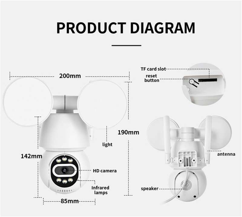 High End Wifi Cctv Outdoor Camera With Floodlights SK-20