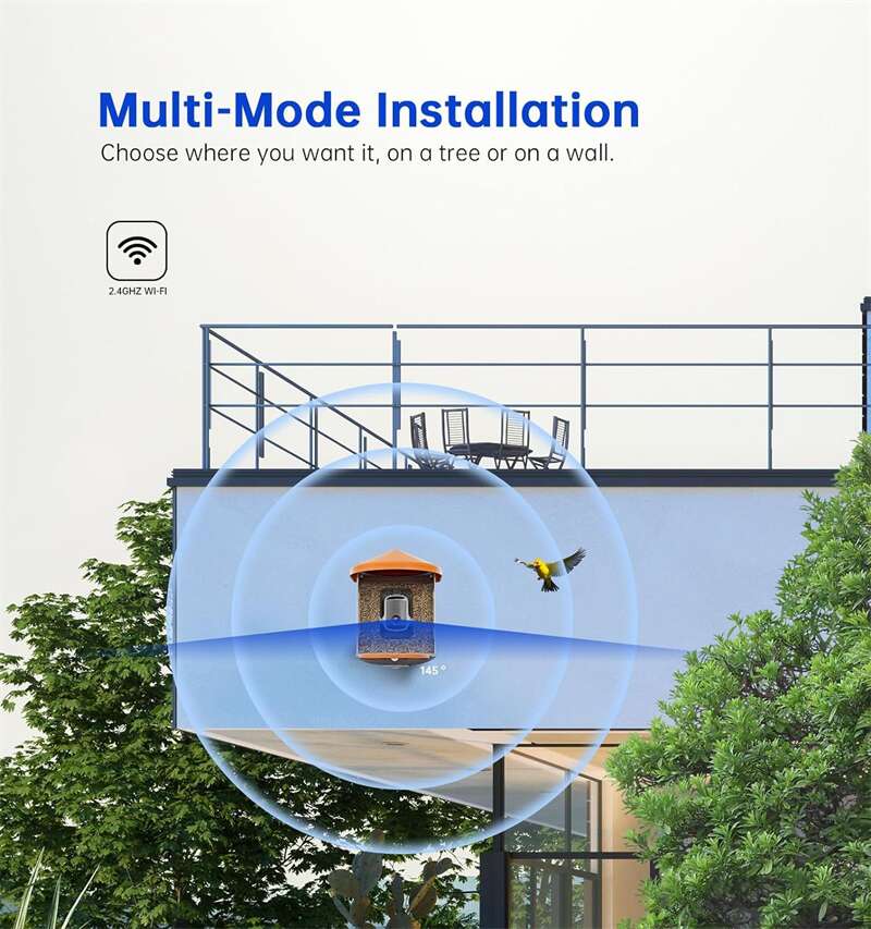 Hanging Digital Bird Feeder With AI Camera PT-10
