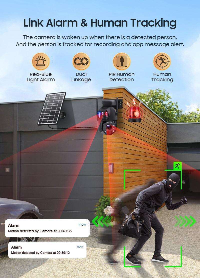 Optical Outdoor Wifi Camera With Solar Panel SR-09