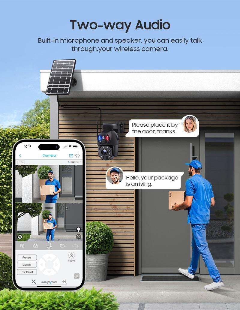Optical Outdoor Wifi Camera With Solar Panel SR-09