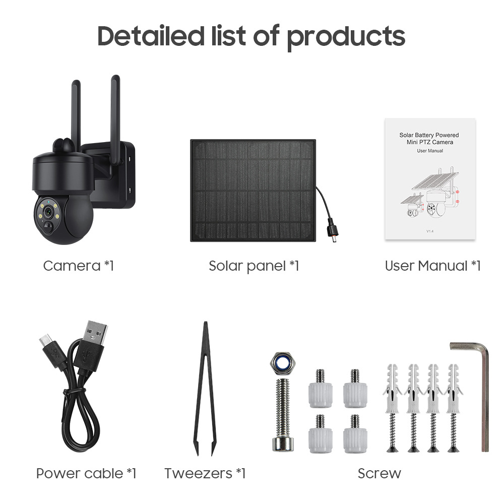 Rechargeable Solar Powered Home Security Wireless Camera SR-10